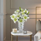 12 Artificial Lily Flowers with 9 Heads Full Bloom Lily & 3 Buds, Long Stem Artificial Stargazer Lilies, Faux Tiger Bouquets for Home Hotel Office Party Decor Table Centerpieces（White - Image 6
