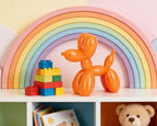 4 Inch Glossy Orange Balloon Dog Sculpture - Image 3