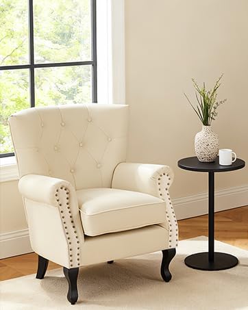 Modern Accent Chair Set of 2, PU Leather Armchair - Image 9