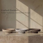 JUPTR Concrete Fruit Bowl (12") – Shallow Fluted Pedestal Decorative Centerpiece Bowl for Table, Entryway Catch-All & Modern Home Decor – Heavyweight Stone Bowl (Beige) - Image 7