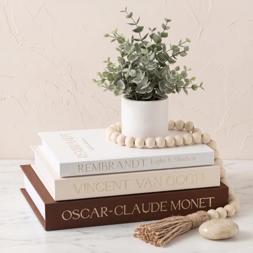 Emibele 3 Pack Fake Linen Book Storage Boxes Modern Home Shelf Table Decor by Emibele