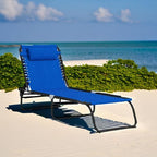 Outsunny Folding Chaise Lounge Chair, Patio Sun Tanning Chair, Outdoor Chaise - Image 6