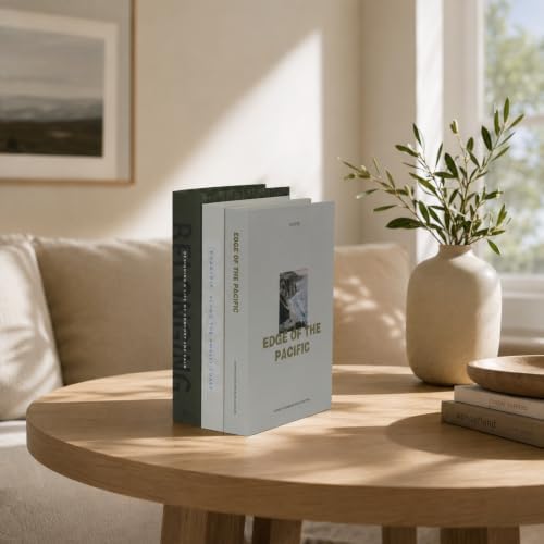 3 PCS Faux Decorative Books for Home Decor-Coffee Table Books Decor-Aesthetic Fake/Faux Books (Designing Edge Coastal) by YOYMJBY