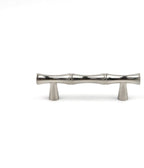 2PCS Bamboo Cabinet Handles, Zinc Alloy Silver Drawer Pull, 2.5 Inch Hole - Image 3
