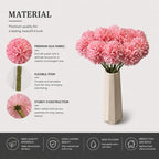 Mandy's 12pcs Artificial Pink Ball Chrysanthemum Flowers - Image 4