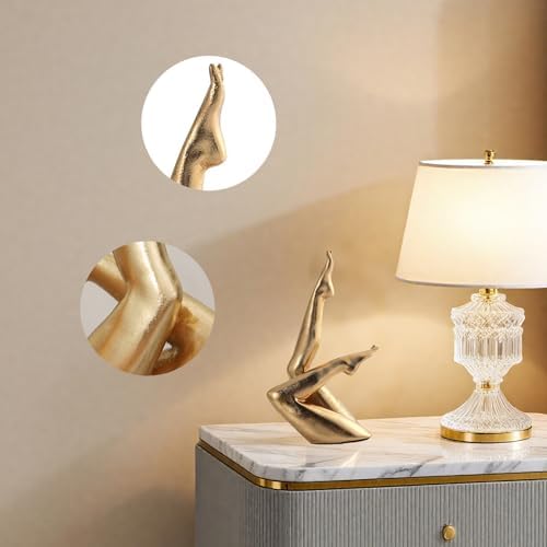 Golden Legs Sculpture Resin Statues Living Room Home Decor Bent Leg - Image 5