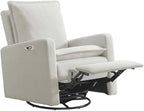 Oxford Baby Uptown Power Recliner/Glider, Boucle White - Image 7