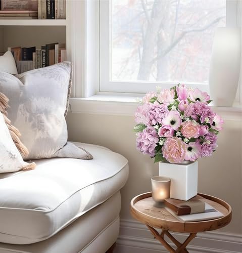 2 Pcs 18Inch Cemetery Flowers for Grave Fake Peonies - Image 6
