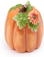 Fitz and Floyd Harvest Halloween Tall Flower Pumpkin Ceramic Figurine, 7 inch - Image 5