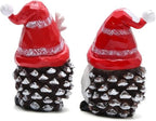 Hodao Christmas Gnomes Decor Resin Figurines with Red Hats and Snowflake Design, Cute Collectible Holiday Statue for Table Decor, Happy Xmas Gift to Celebrate Festive Home Centerpiece Decoration - Image 2