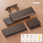 RICHER HOUSE 3-Set Walnut Floating Wall Shelves, Bathroom Shelf Over Toilet - Image 3