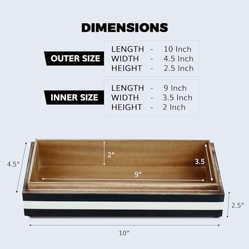 Handicrafts Home Decorative Storage Box 10x4.5 – Remote Control Holder, Jewelry Organizer, Modern Decorative Box with Lid, Boho Chic Home Décor Accent, Vintage Memory Box for Living Room Shelf Décor - Image 2