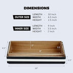 Handicrafts Home Decorative Storage Box 10x4.5 – Remote Control Holder, Jewelry Organizer, Modern Decorative Box with Lid, Boho Chic Home Décor Accent, Vintage Memory Box for Living Room Shelf Décor - Image 2