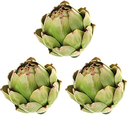 3 Pcs Large Faux Artichokes, Bowl Filler Decor for Home Kitchen by Meiwlong