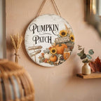 Fall Pumpkin Patch Decorations for Home, Retro Pumpkin Patch Wooden Sign - Image 6
