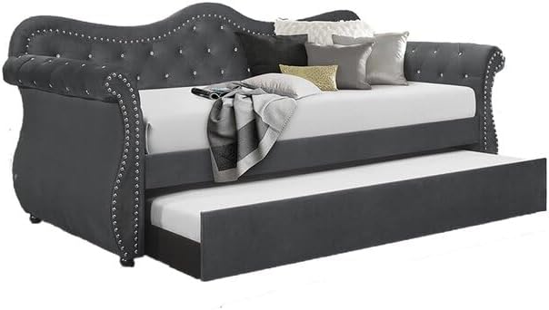Modern Luxury Upholstery Crystal Tufted Trundle - Image 4