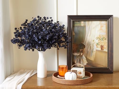 SITUMEIZI 6Pcs Black Artificial Baby's Breath Flowers 19.3 Inch Silk Gypsophila Bundles Real Touch Fake Flowers for Wedding, Home Decor, Fall Centerpieces DIY Floral Arrangement - Image 2