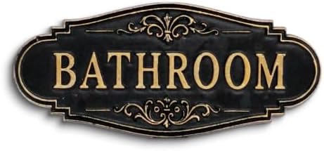 Putuo Decor 3D Bathroom Resin Wall Decor Sign Bathroom Door Plaque by PUTUODECOR