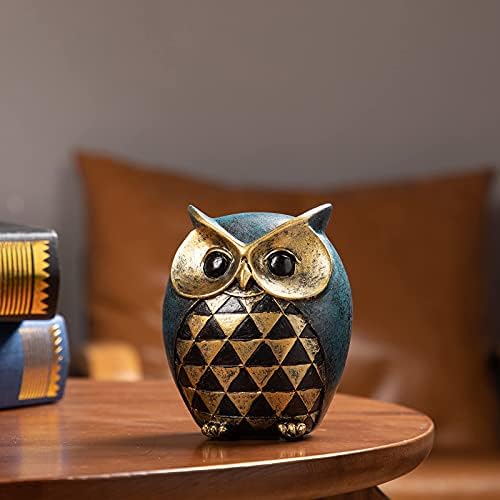 Leekung Owl Statue Home Decor - Owl Figurines for Bookshelf, Bedroom, Living Room, Office & TV Stand Decorations - Animal Sculptures Gift for Bird Lovers by Leekung