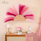 Serwalin 60PCS 17.7" Hot Pink & Blush & Pink Pampas Grass Decor for Home - Image 3