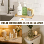 Bathroom Vanity Tray for Countertop, 12" x 6" Oak Wood Toilet Tank Tray - Image 5