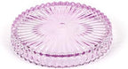 Modern Clear Coaster Set of 5- Glass Coasters for Drinks, Clear Purple - Image 7