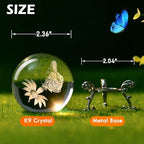 IFOLAINA 3D Butterfly Crystal Ball Gifts Ideas for Girlfriend Wife Mom Her - Image 2
