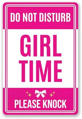 Do Not Disturb Sign, Pink Room Decor for Teen Girls, 8 x 12 Inch by EudaBlos