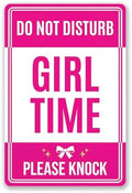 Do Not Disturb Sign, Pink Room Decor for Teen Girls, 8 x 12 Inch by EudaBlos