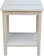 International Concepts Portman Accent Table 16"W × 14"D × 20"H, Solid Parawood - Image 4
