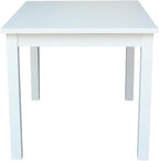 HomeStock Asian Aesthetics Table in Linen White, Made from Solid Parawood - Image 2