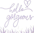 Hicarer Metal Hello Gorgeous Wall Art Minimalist Purple Wall Decor by Hicarer