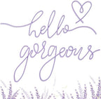 Hicarer Metal Hello Gorgeous Wall Art Minimalist Purple Wall Decor by Hicarer