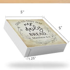 Inspirational Bible Verse Give Us This Day Our Daily Bread Wooden Box Sign Scripture Desk Decor Rustic Scripture Wood Block Plaque Box Sign for Home Office Shelf Table Decoration - Image 7