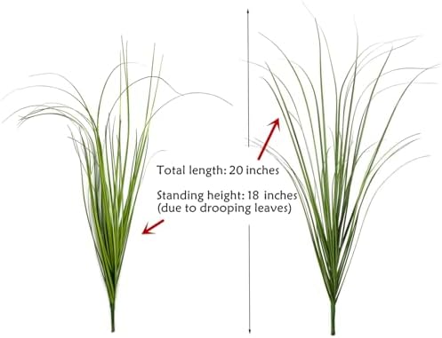 CATTREE Artificial Plants Fake Wheat Grass Shrubs, Faux Greenery Plastic Bushes Tall Stems for Outdoor Indoor Wedding Christmas Decoration Office Yard Table Arrangements Planter Filler Decor 8 Pack - Image 5