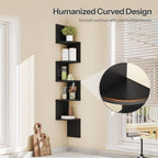 HOOBRO Corner Shelf Wall-Mounted, Set of 2 Floating Corner Shelves for Wall - Image 5