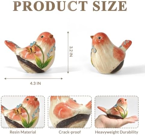 Bird Figurines for Shelf Decor, Resin Animal Figurines for Home - Image 3