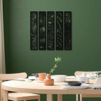 Blulu 5 Pieces Wooden Wall Art Hollow Carved Panels Home Decor - Image 6