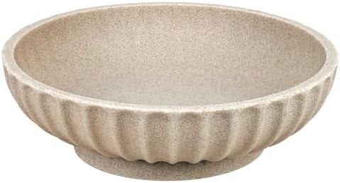 Deobath Large Decorative Bowl - Fruit Bowl for Kitchen Counter - Modern Decorative Bowl for Home Decor,Key Bowl for Entryway Table - Artificial Stone Beige by Deobath