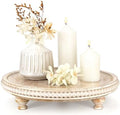 EOSAHR Beaded Round Display Riser for Bathroom Sink Decor, Light Natural by EOSAHR