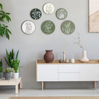 Barydat 6 Pcs Boho Wooden Plant Wall Art Decor,Greenery,8 Inch, 10 Inch - Image 6