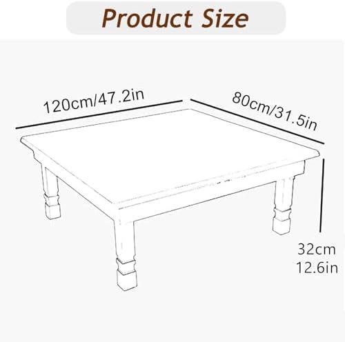 Folding Solid Wood Low Table - Image 2
