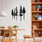 ESTART Metal Pine Tree Wall Art, Metal Tree Wall Decor - Image 4