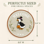 Halloween Door Decor, Goose Decor Interchangeable Welcome Sign, Front Door Goose Door Hanger, Seasonal Interchangeable Welcome Home Sign, Welcome Sign Front Door Decor - Image 2