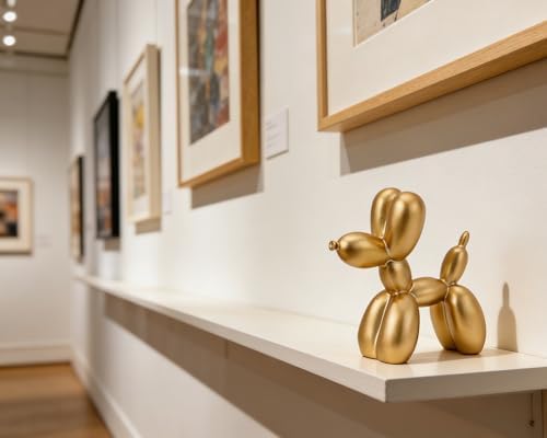 4 Inch Matte Gold Balloon Dog Sculpture - Image 6