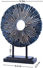 Minimalist Round Statue Above Cabinet Decor Kitchen, Modern Decorative Sculpture Home Decorations for Living Room Coffee Table, Office Decor Items, Center Pieces Decoration (Blue) - Image 2