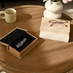 DECOR4SEASON Modern Linen and Wood Decorative Faux Book Boxes Set of 3,12" - Image 4