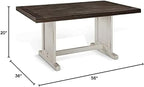 Pemberly Row Wood Breakfast Nook Set, Off White and Dark Brown Finish, Mahogany - Image 10