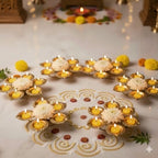 SATVIK Traditional Metal Urli for Decoration – Set of 6 | Antique Finish Decorative Urli Bowls for Floating Flowers, Diyas & Candles | Metal Urli for Home, Temple & Festive Décor - Image 2