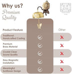 Solid Brass Shopkeepers Bell for Door Opening – Handmade in Korea – Feng Shui Wealth Chime for Business Entry & Home Decor – Housewarming Gift (Gold Sunflower) - Image 5